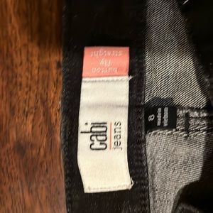 Cabi Button Fly Straight Black Jean